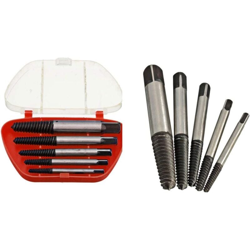 foto del prodotto 5 pezzi set di punte per l estrazione di viti rotte 3 19 mm aiperq