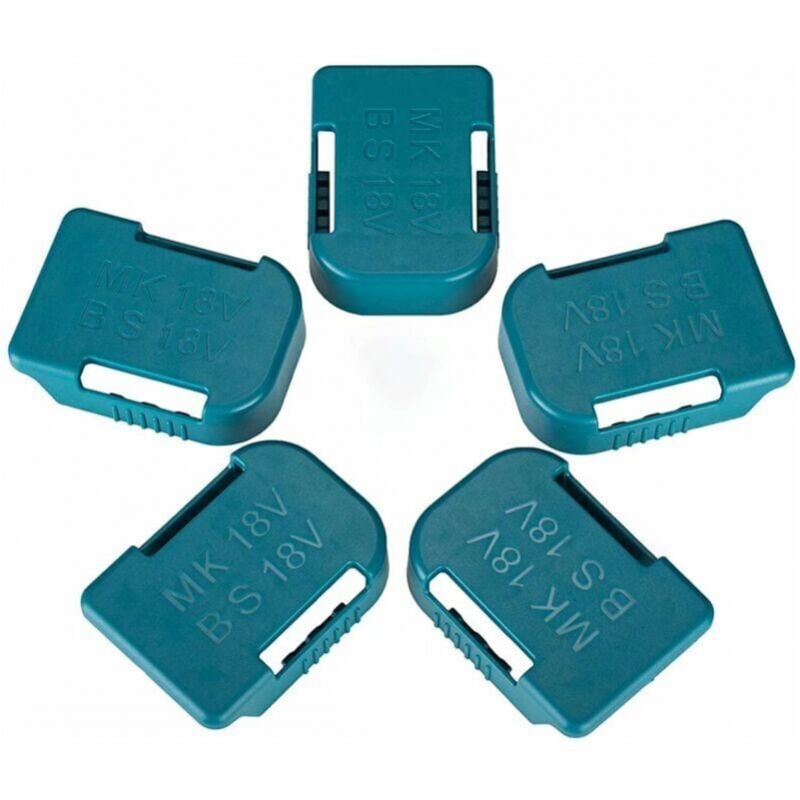 foto del prodotto 5 pezzi supporto batteria per batteria makita 18v, anche per supporto batteria bosch 18v, compatibile con batterie bl1830 bl1840 bl1850 bl1860 bat609