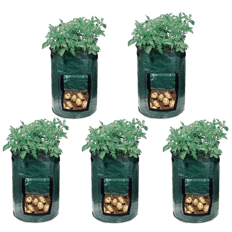 foto del prodotto 5 sacchetti per la coltivazione di ortaggi da esterno, per fertilizzanti, da 10 galloni, 35x45 cm