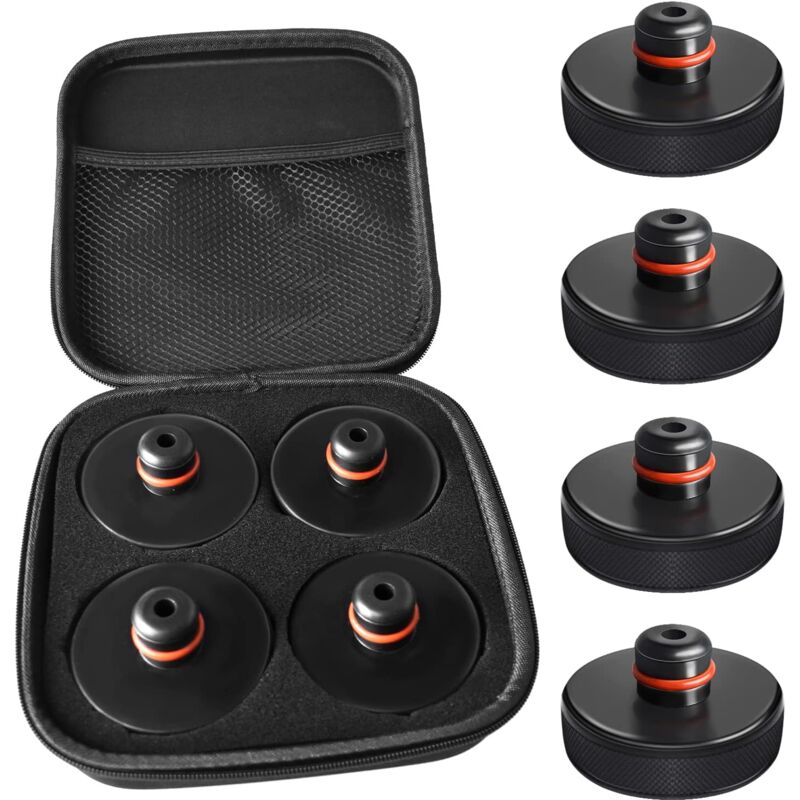 foto del prodotto 5 supporti per cric compatibili con tesla model 3 s x y, 4 supporti per cric tesla con 1 scatola portaoggetti, accessori per cunei di