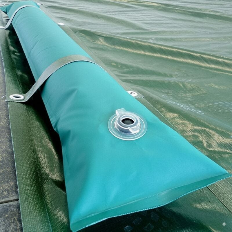 foto del prodotto 5 tubolari salsicciotti in pvc rinforzato per telo di copertura invernale per piscina mt. 1 da 600 gr mq spessore mm. 0,96 made in italy