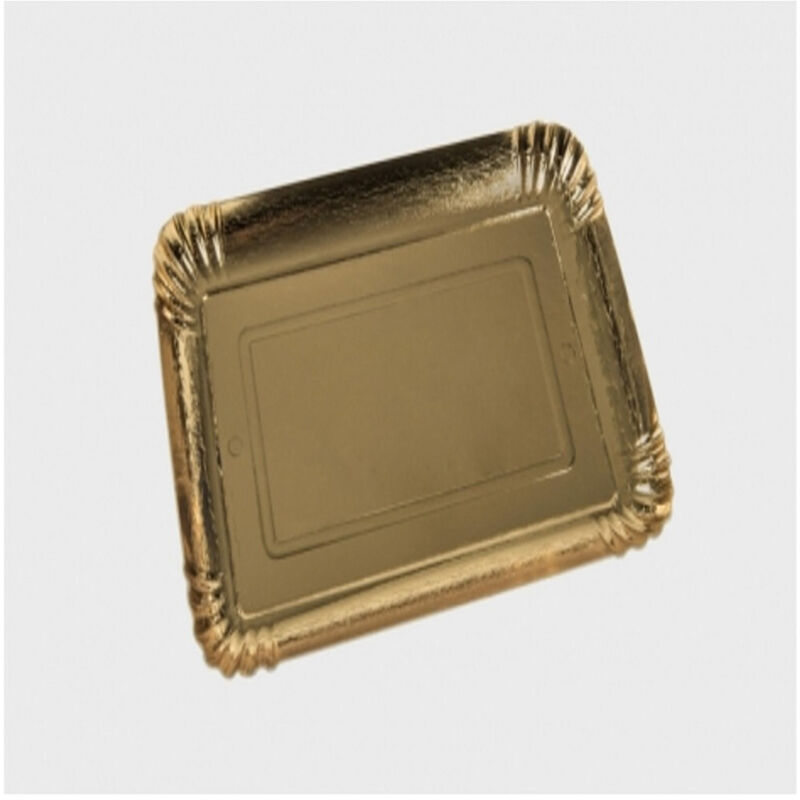 foto del prodotto 5 vassoi porta sotto torta 24x19 cm 1.4 mm oro rettangolare cartone dorato trade shop traesio