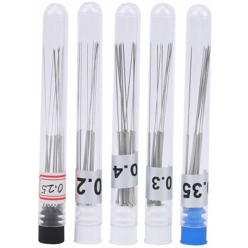 foto del prodotto 50 aghi per la pulizia degli ugelli per stampante 3d, in acciaio inossidabile argentato, 0,2 0,25 0,3 0,35 0,4 mm, per tutti gli ugelli da 0,4 mm per