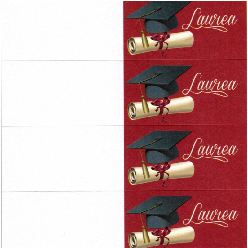 foto del prodotto 50 bigliettini per bomboniera laurea pergamena non personalizzati pretagliati trade shop traesio