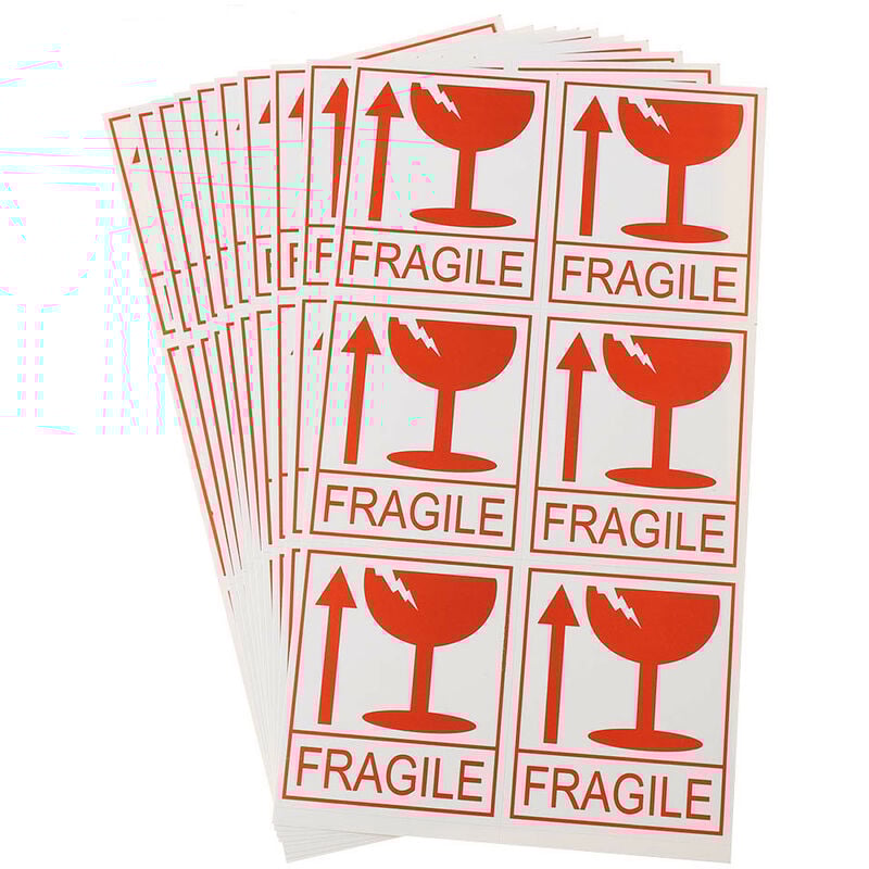 foto del prodotto 50 etichette adesive fragile, maneggiare con cura 8x6cm