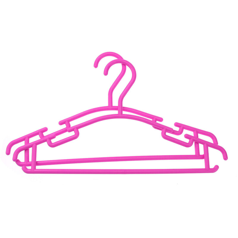 foto del prodotto 50 grucce appendiabiti in plastica per bambini e neonati con gancio 27x15 cm appendini in plastica rosa per bambini set di 50 