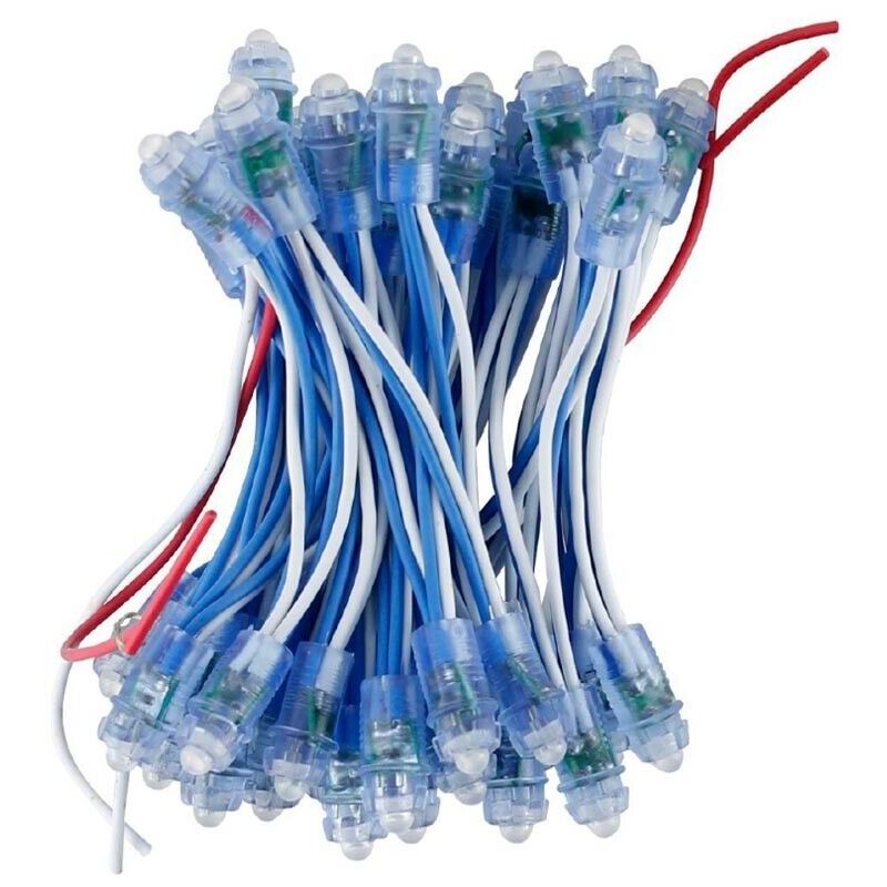 foto del prodotto 50 led luce blu punti luminosi effetto cielo stellato a incasso da soffitto 12v