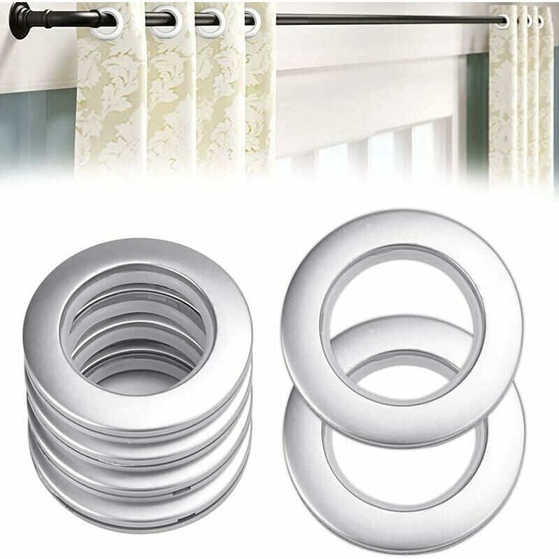 foto del prodotto 50 pezzi anelli per tende in acciaio inossidabile 40mm anello per tende in acciaio inossidabile anello per asta per tende argento loy