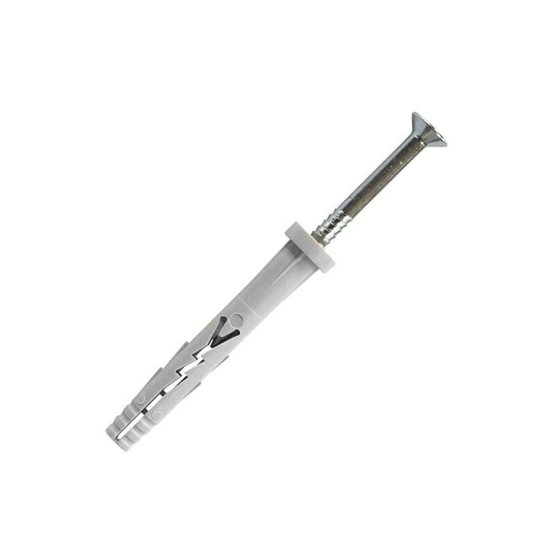 foto del prodotto 50 pezzi di tasselli in nylon, testa piatta 8 x 45 mm yzp8045 scell it