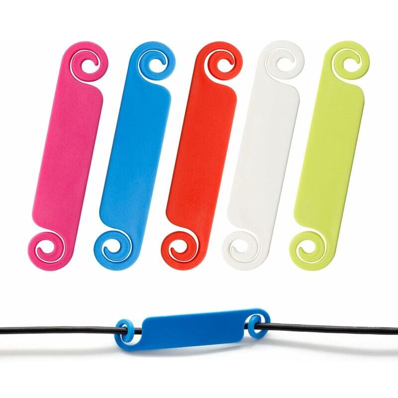 foto del prodotto 50 pezzi etichette per cavi multicolori per marcatura e identificazione dei cavi, resistenti ai raggi uv, impermeabili, resistenti allo strappo,