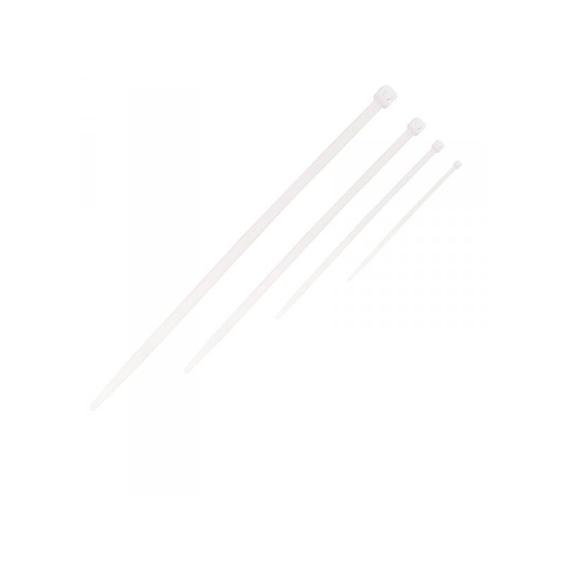 foto del prodotto 50 pezzi fascette stringicavo bianco 3,6 x 140 mm