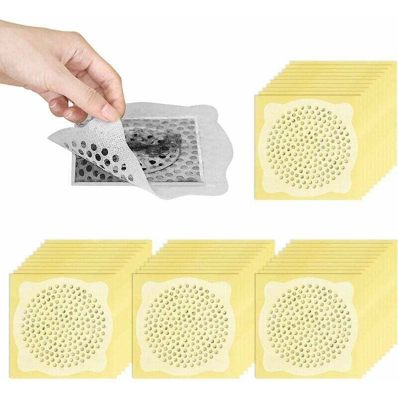 foto del prodotto 50 pezzi monouso cattura capelli non tessuto lavandino vasca da bagno protezione pavimento capelli per cucina bagno dpzo