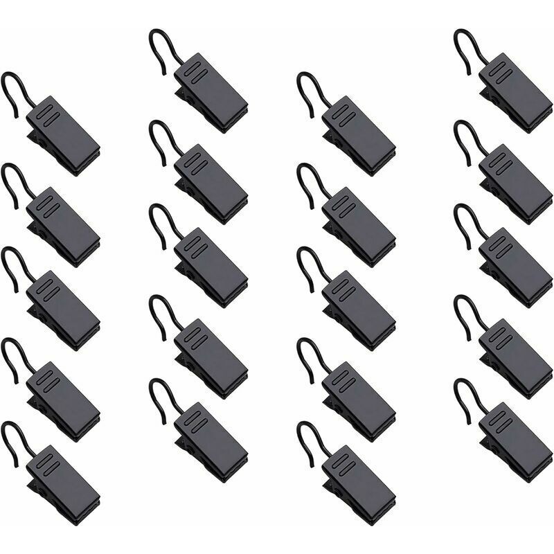 foto del prodotto 50 pezzi piccole clip per tende, clip per tende in metallo, clip per tende da doccia con gancio per bagno, per foto, arti e mestieri e attivit 