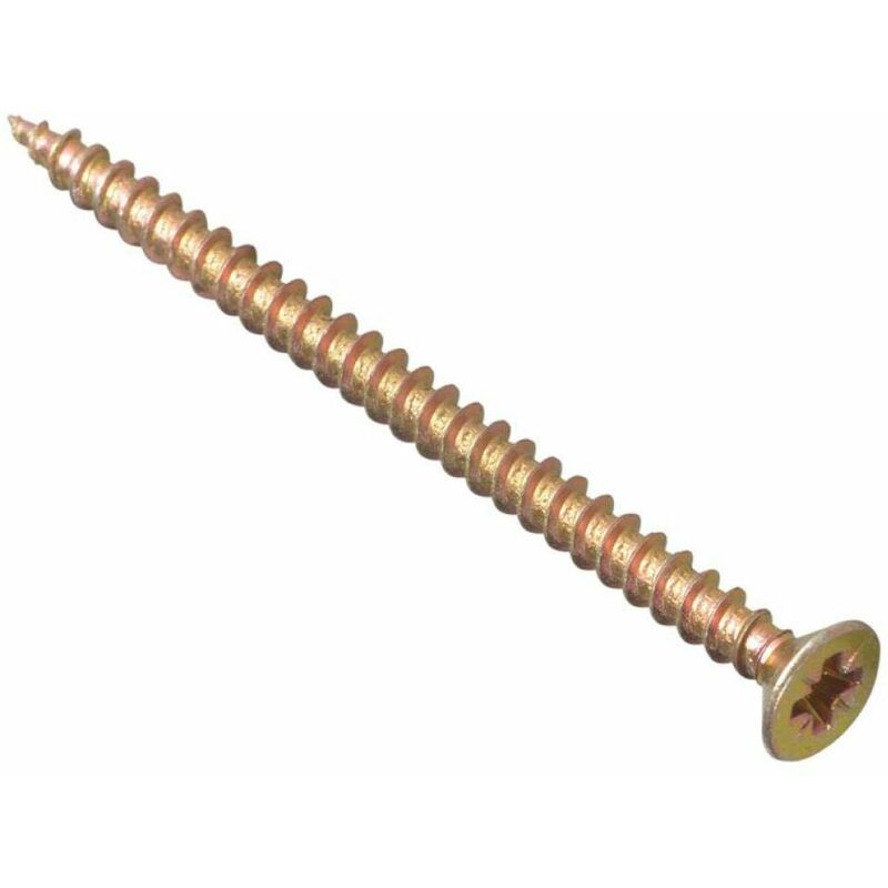 foto del prodotto 50 pz viti vite zincate gialle per legno truciolare 4x60 mm