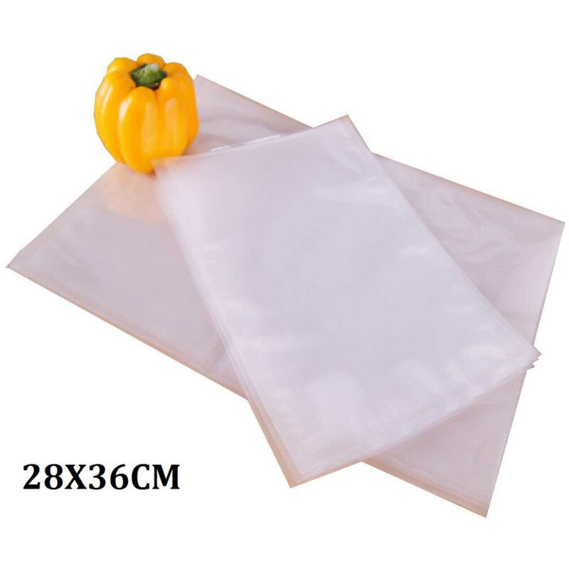 foto del prodotto 50 sacchetti buste sottovuoto 28x36cm per conservazione alimenti cibi frutta trade shop traesio