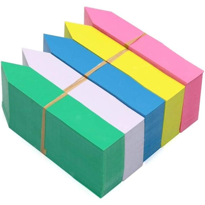 foto del prodotto 500 pezzi di etichette riutilizzabili in plastica impermeabile per semi di piante e fiori, per segnare attrezzi da giardino, decorazioni, colorate