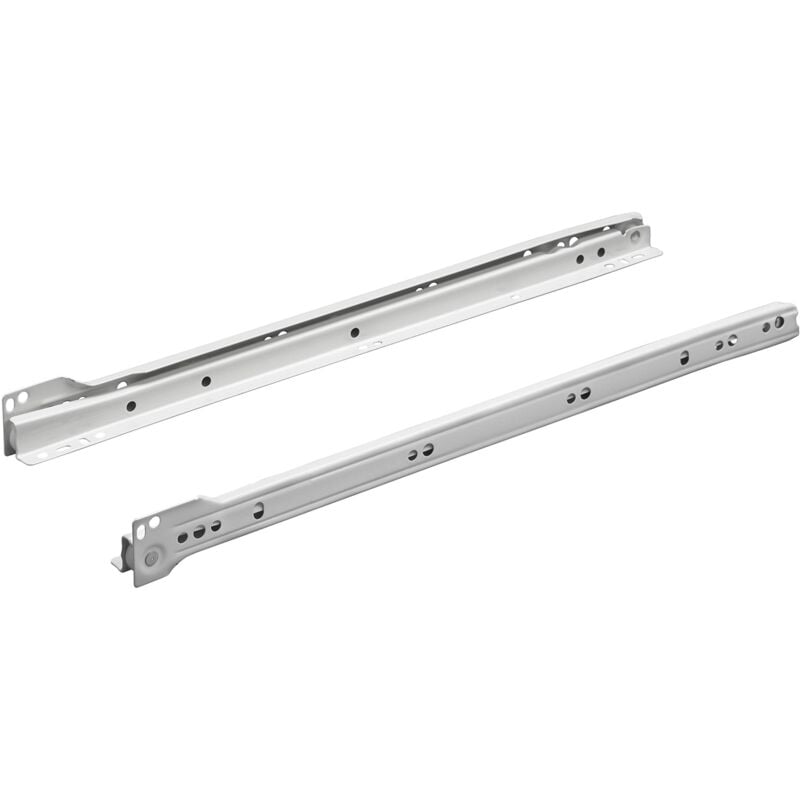 foto del prodotto 500 spinta a rullo fr 302, per montaggio sopra, 300 mm, guida forzata unilaterale, 1 paio, bianco hettich