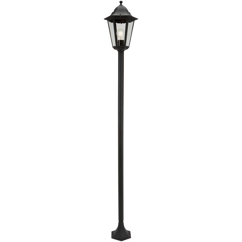 foto del prodotto 5000.035 lampione classico in ghisa, lanterna classica, alluminio vetro, nero smartwares