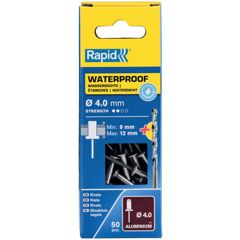 foto del prodotto 5000401 rivetti waterproof 4x16 mm, acciaio rapid