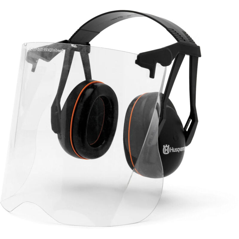 foto del prodotto 505665360 cuffie protettive nere con visiera perspex trasparente husqvarna