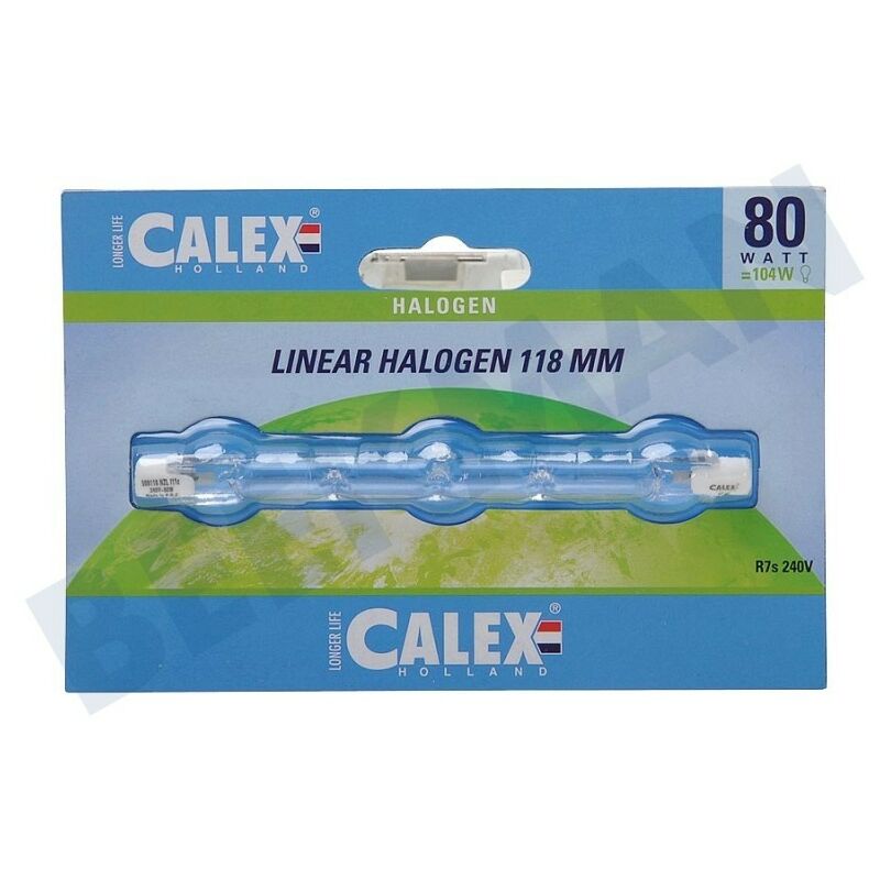 foto del prodotto 509118 r7s 80w 230v 2800k lampadina alogena lunghezza 118mm calex