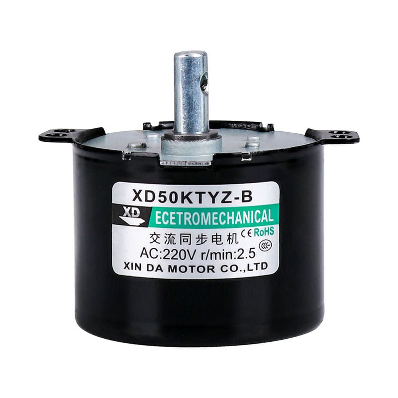 foto del prodotto 50ktyz ac 220v 6w piccolo motore elettrico sincrono a magnete permanente a bassa velocit cw ccw 2,5 giri min