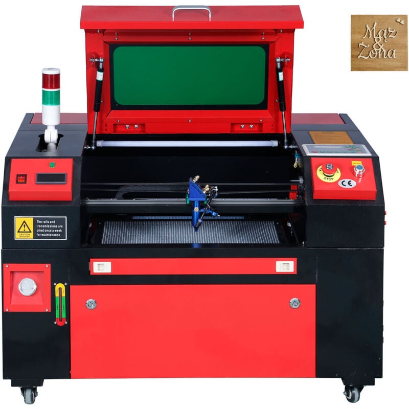 foto del prodotto 50w co2 laser engraver 300x500mm 800mm s laser cutter machine con air assist, per legno tessuto acrilico, compatibile con lightburn, coreldraw,