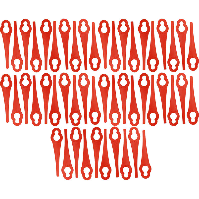 foto del prodotto 50x lama di ricambio sostituisce alm bq026 per tagliabordi rosso, in nylon plastica vhbw