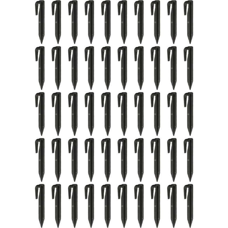 foto del prodotto 50x picchetti per cavo perimetrale compatibile con ambrogio robot tosaerba set di ancoraggi, plastica, nero vhbw