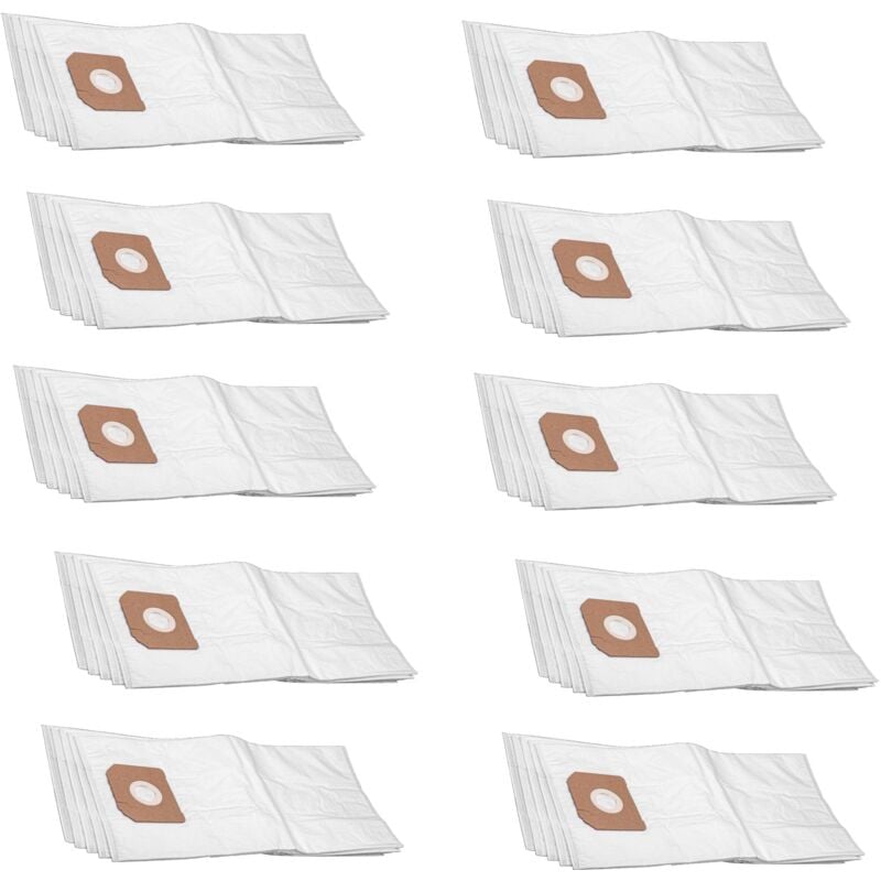 foto del prodotto 50x sacchetti compatibile con k rcher wd 4.200, wd 5.300, wd 5.300m, wd5.400, wd5.600 mp aspirapolvere - in microfibra, bianco - vhbw