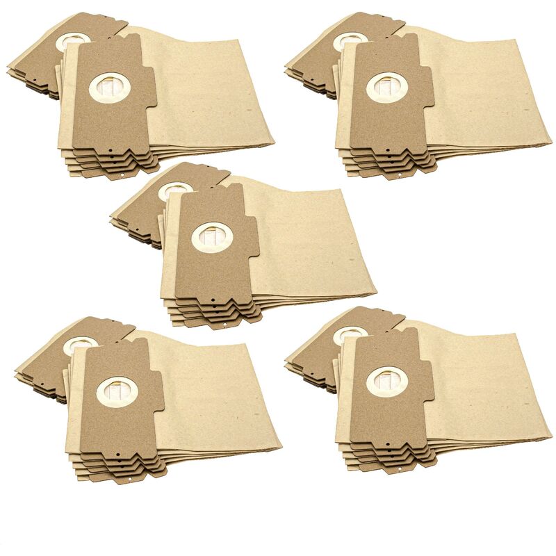 foto del prodotto 50x sacchetto compatibile con aeg electrolux vampyr 509, 510, 515, 516, 517 aspirapolvere in carta, 12 15, 27cm x 27cm, color sabbia vhbw