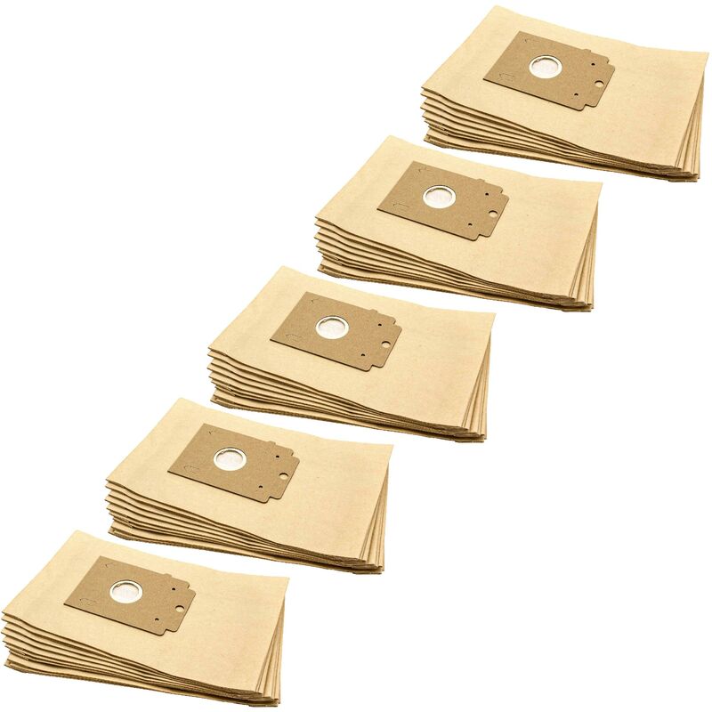 foto del prodotto 50x sacchetto compatibile con bosch bbz 41 af k, 41 f k, 71 af k, 71 afk aspirapolvere in carta, 28cm x 17cm, color sabbia vhbw