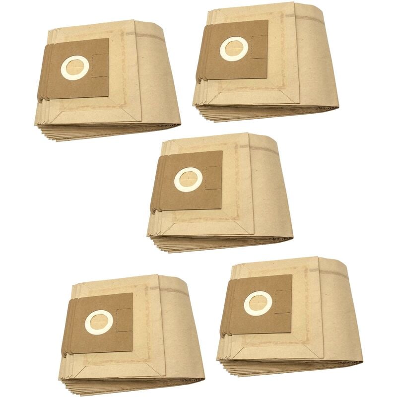foto del prodotto 50x sacchetto compatibile con flex 497.961 aspirapolvere carta marrone vhbw