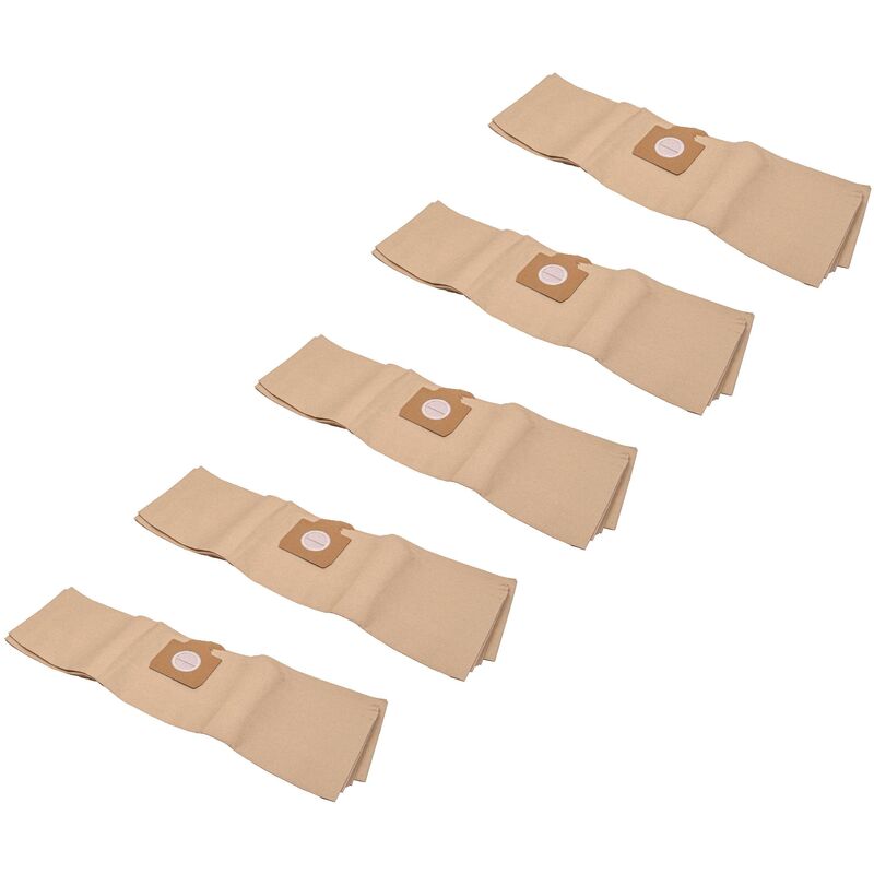 foto del prodotto 50x sacchetto compatibile con k rcher a2234 pt, 3000 plus, a2200 a2299, a2204, a2231 pt aspirapolvere carta, 80cm x 22cm marrone vhbw