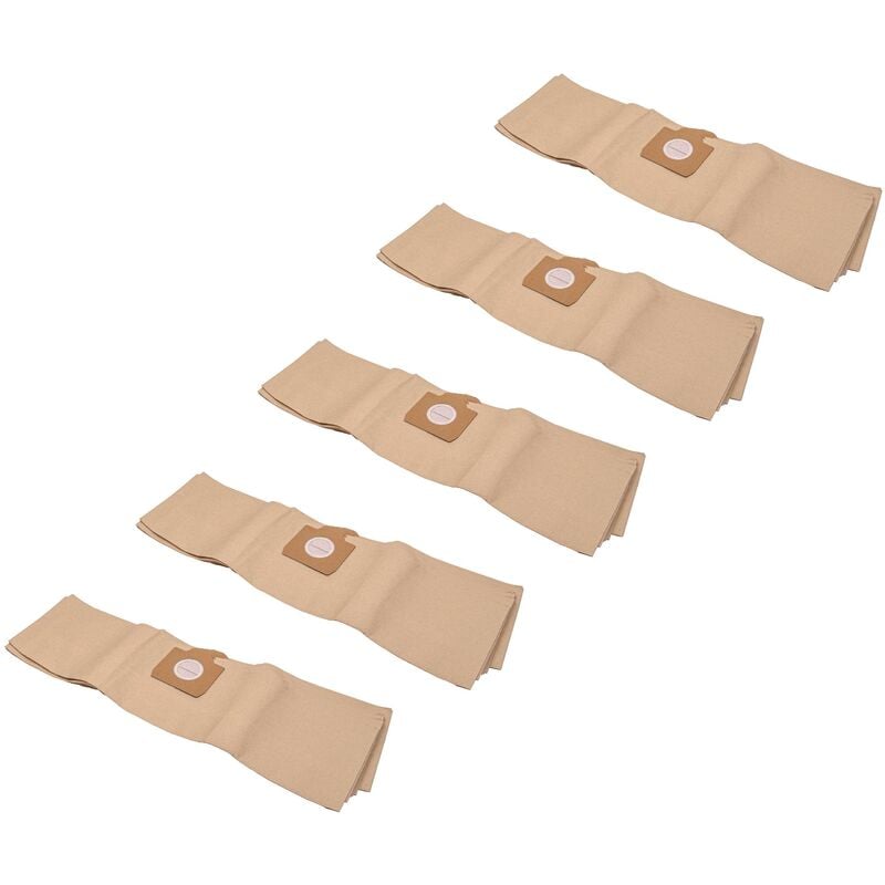 foto del prodotto 50x sacchetto compatibile con k rcher a2604, a2600 a2699, a2900 a2999, a2554me, a2654me aspirapolvere carta, 80cm x 22cm marrone vhbw