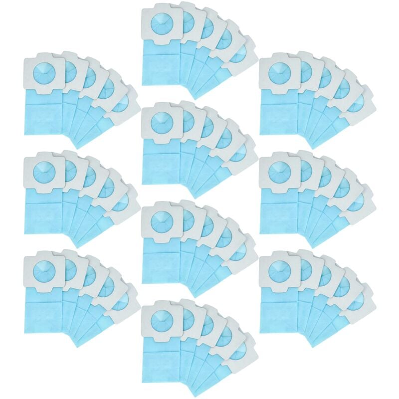 foto del prodotto 50x sacchetto compatibile con makita cl121dzx, cl121dz, cl121d, dcl140, dcl180, cl183d aspirapolvere 11,8cm x 6cm azzurro vhbw