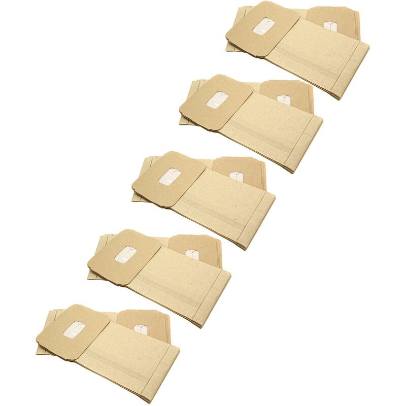 foto del prodotto 50x sacchetto compatibile con philips hr 6930, 6932, 6937, 6299 amsterdam, 6937 amsterdam aspirapolvere in carta, 32cm x 17,5cm vhbw