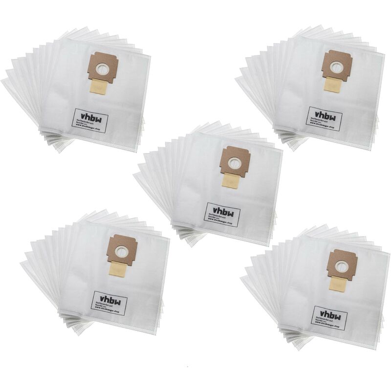 foto del prodotto 50x sacchetto compatibile con rowenta ro5030, ro5031, ro503111, ro503111410, ro5060, ro5061 aspirapolvere in microfibra, 33cm x 31cm, bianco vhbw