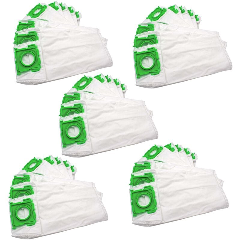 foto del prodotto 50x sacchetto compatibile con sebo airbelt k1 lemon, k1 onyx, k3, k3 eco comfort aspirapolvere in microfibra, 33,5cm x 17cm, bianco vhbw