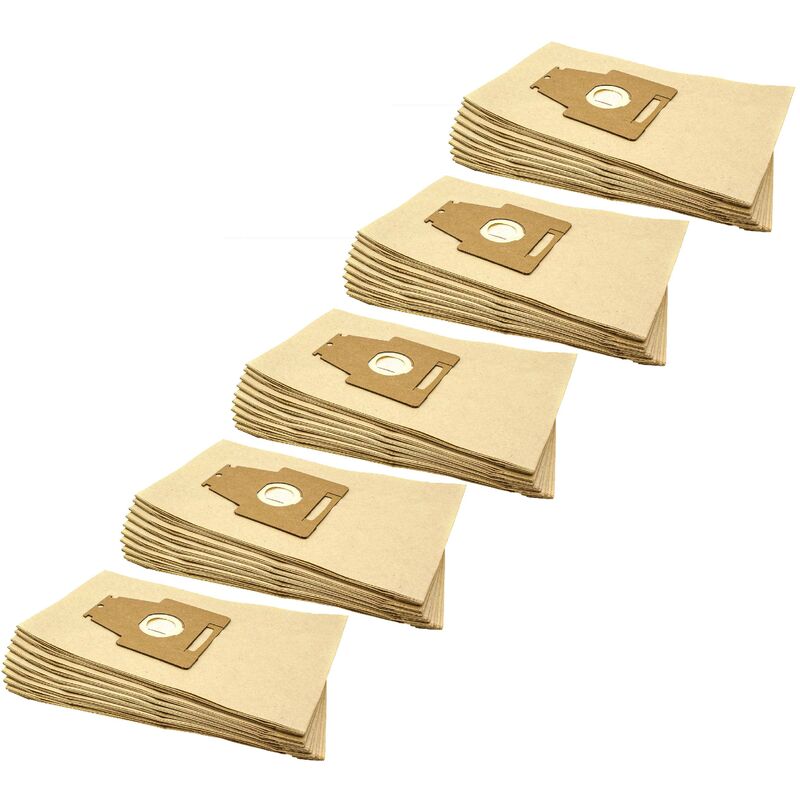 foto del prodotto 50x sacchetto compatibile con siemens vz 41afp, 52 afp aspirapolvere - in carta, 34cm x 20,5cm - vhbw