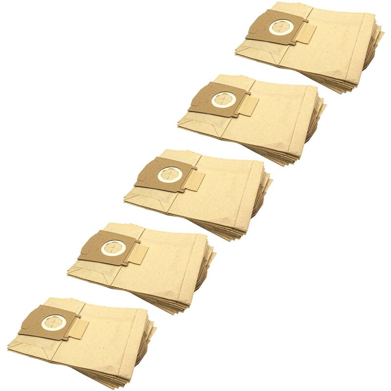 foto del prodotto 50x sacchetto compatibile con siemens vz 51 af abc, 51 afab, 51 afabc, 9291, 92911 aspirapolvere carta, 30cm x 21cm color sabbia vhbw