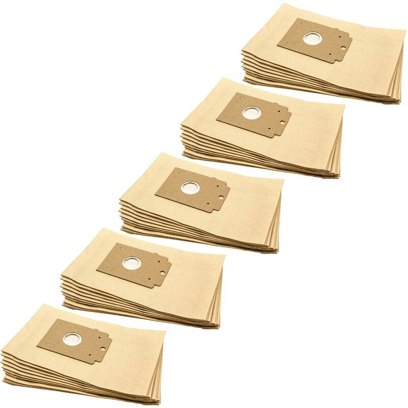 foto del prodotto 50x sacchetto compatibile con ufesa at 4203, 4213, 4214, 4215, 4216 aspirapolvere in carta, 28cm x 17cm, color sabbia vhbw