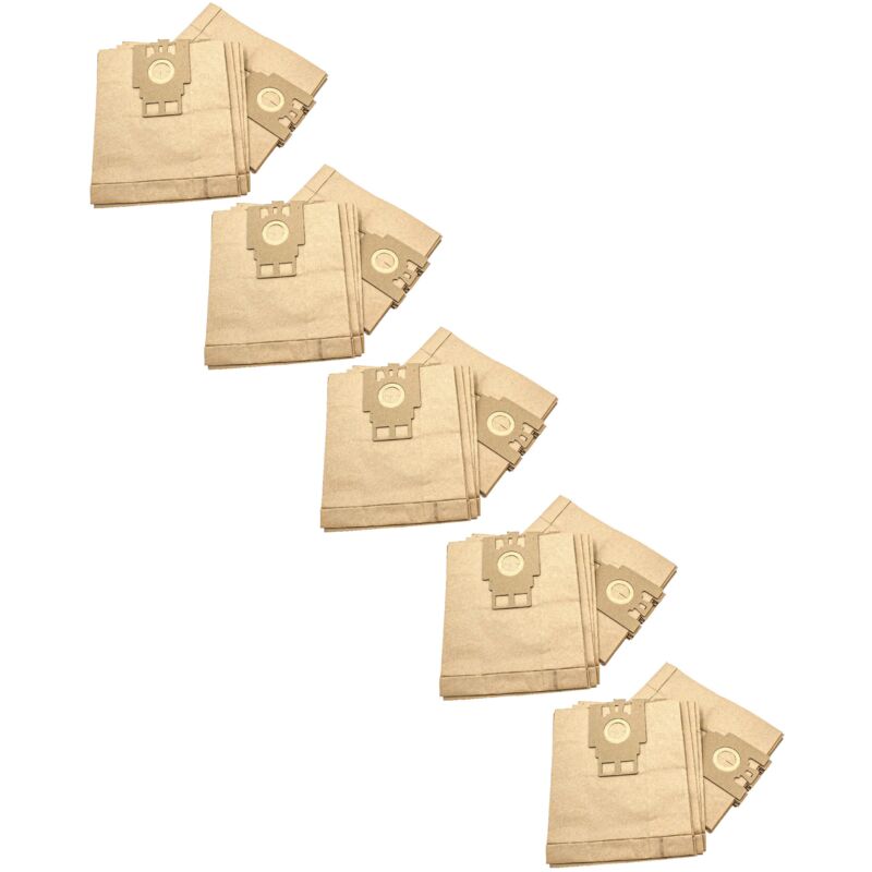 foto del prodotto 50x sacchetto dell aspirapolvere compatibile con miele s 227 240i, 269 282i aspirapolvere in carta, typ h, 27cm x 21,5cm, color sabbia vhbw