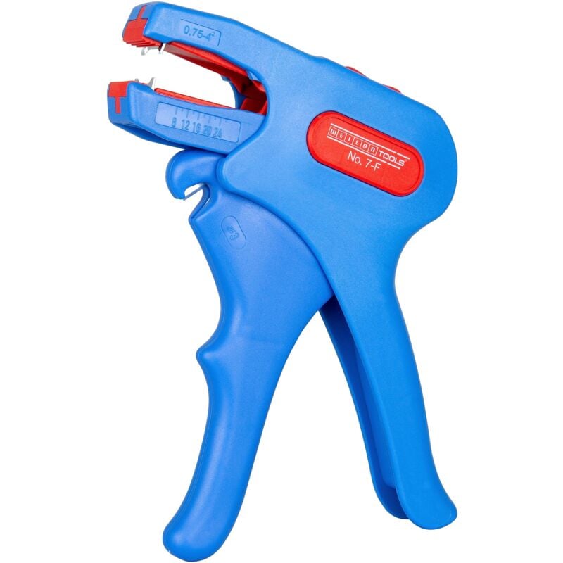 foto del prodotto 51001007 pinza spelafili no. 7 f, blue red weicon