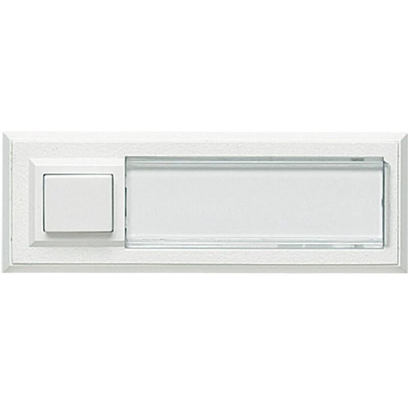 foto del prodotto 51015 tasto per campanello con targhetta 1 parte bianco 12 v 1,5 a grothe