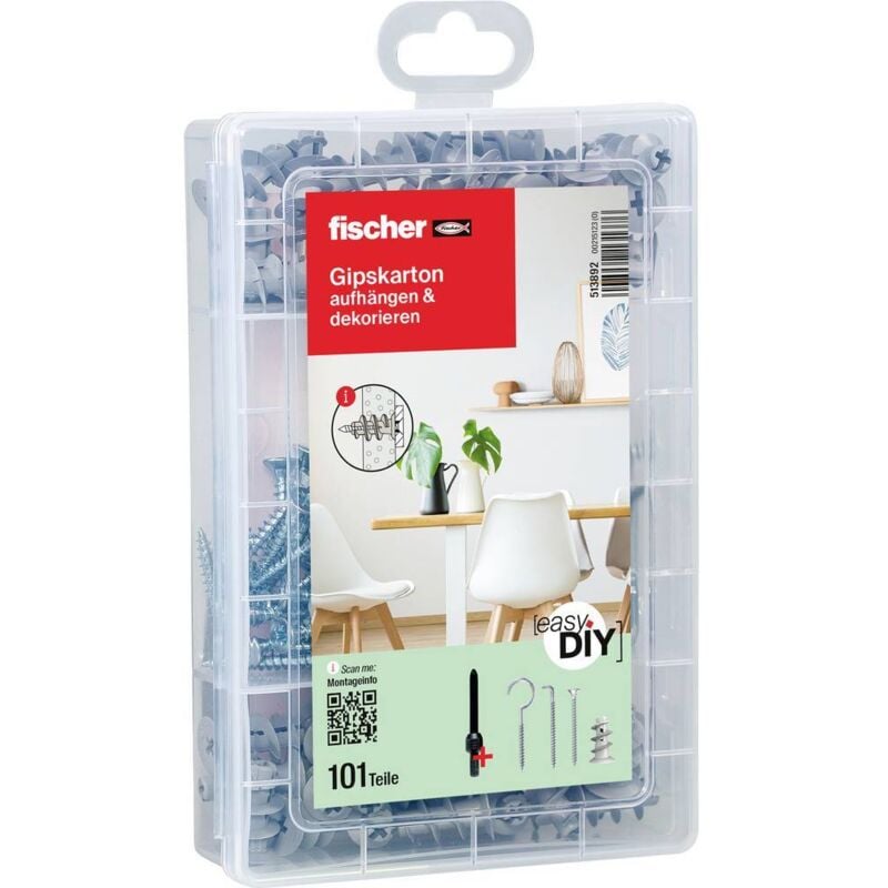 foto del prodotto 513892 scatola assortimento tasselli 101 parti fischer