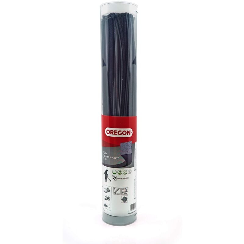 immagine 0 del prodotto 514820 piazza nylium quadrato 3,75 mm x 42 , trimmer resistente per vegetazione secca sul terreno roccioso, set di 200 pezzi oregon