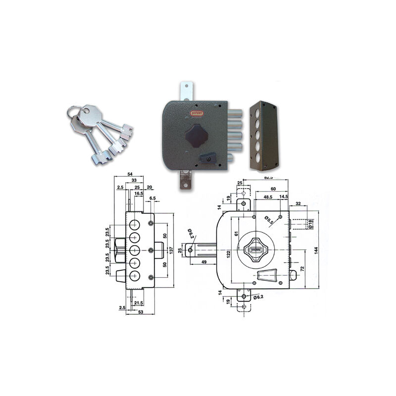 foto del prodotto 515 d serratura pompa tripl s a dx potent