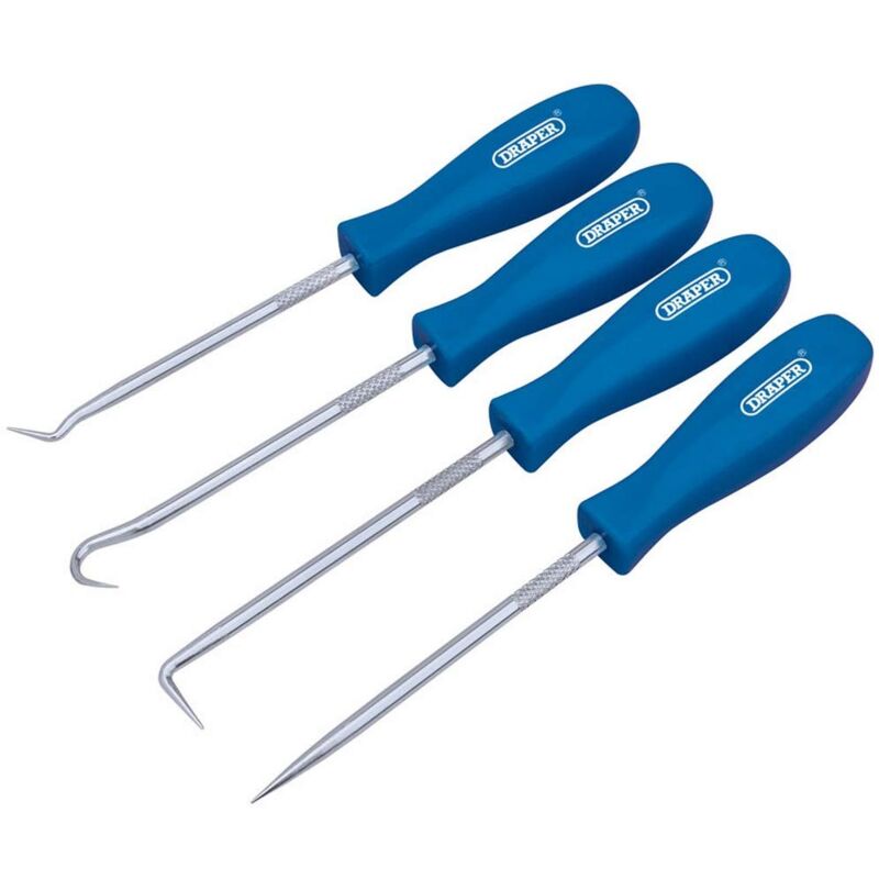 foto del prodotto 51763 setb, set mini ganci e plettri, lunghezza 130 mm, 4 pezzi, blu draper