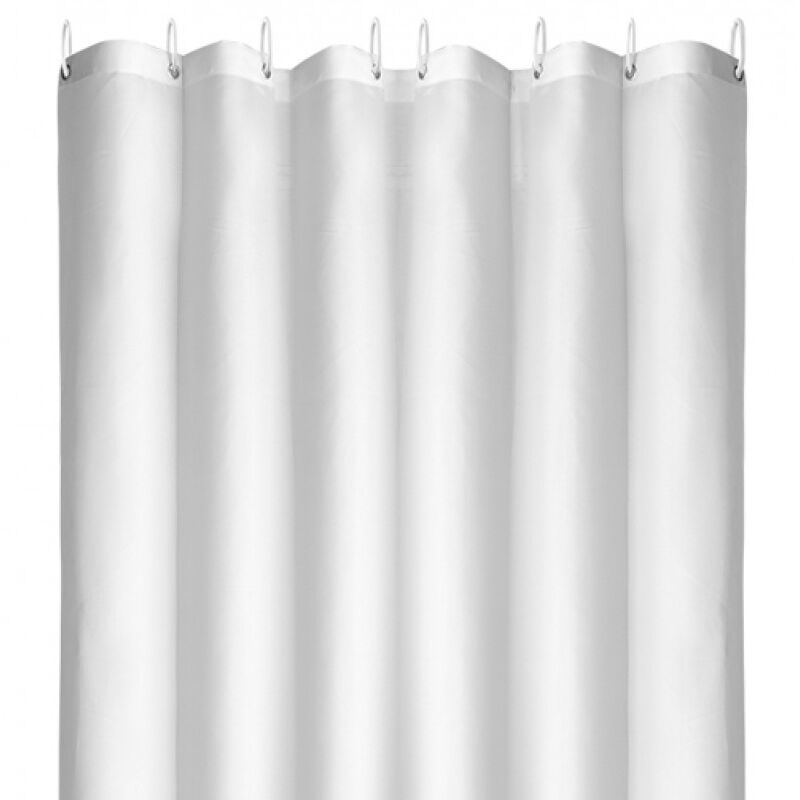 foto del prodotto 51855 tenda doccia in tessuto poliestere, 180 x 200 cm bianco opaco maurer